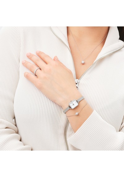 Pavã Crystal Pendant Bracelet Silver Silver