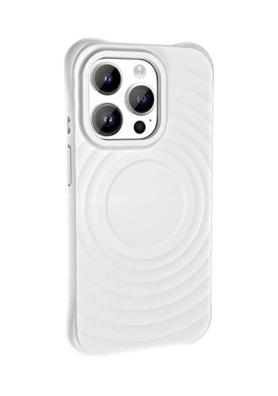 Apple Uyumlu iPhone 14 Pro M-safe Şarj Özellikli Airbagli Mat Görünümlü Zore Hepi Kapak Beyaz