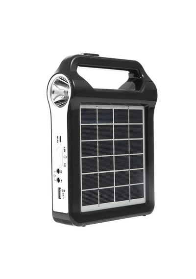 Solar Şarjlı Kamp Feneri Güneş Enerjili Usb Çok Amaçlı Aydınlatma Siyah - Sarı
