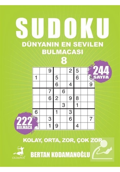Sudoku 8 - Kolay Orta Zor Çok Zor - Bertan Kodamanoğlu