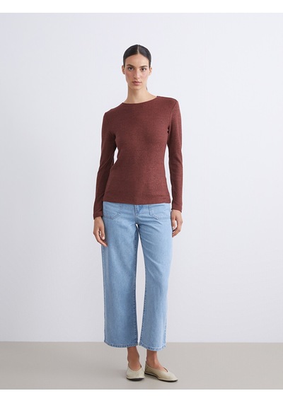 Lcw Everyday Turuncu Bisiklet Yaka Kadın Body