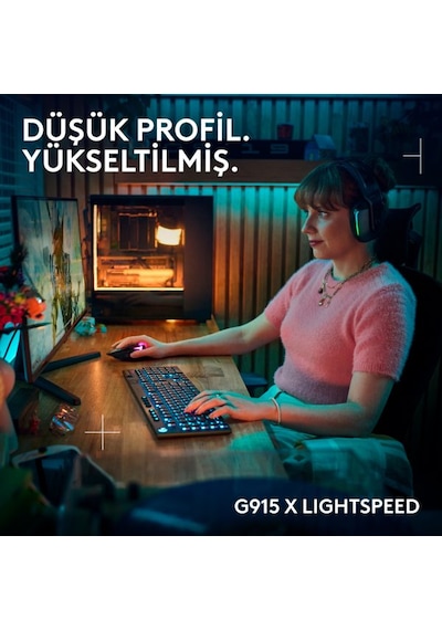 Logitech 920-012676 G915 X Lightspeed Tactile Switch Low Profile RGB Oyuncu Klavye
