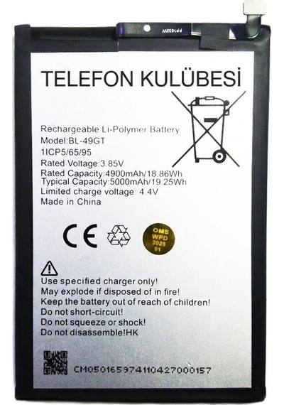 Tecno Camon 18 Uyumlu Batarya Pil Bl-49gt