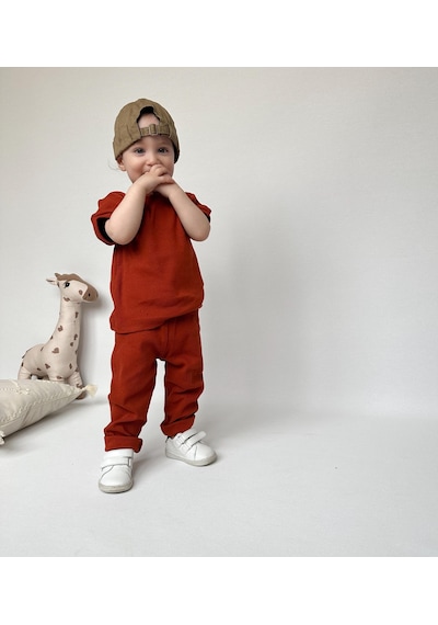 MiaBaby Kısa Kol Taytlı Takım Mia2xtytk Kiremit