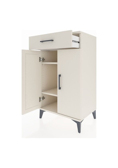Hyperion Komodin 2 Raflı Tek Çekmeceli 2 Kapaklı 60x44x106 Aytaşı-aytaşı Aytası