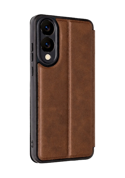 Uray Store Samsung Galaxy Uyumlu  S25 Edge Flip Cover - Taba