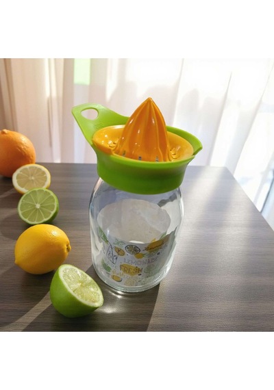 Pratik Portakal Limon Narenciye Meyve Suyu Sıkacağı Limonata Ve Portakal Kavanozu Limonluk 1lt Cam Diğer