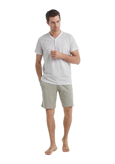 Blackspade Erkek Kısa Kol Şortlu Sütlü Kahve Pijama Takımı C1t7n4o04 001