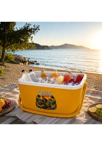 20 Lt Buzzy Retro Buzluk Termos 1179 Cooler Box -395 Sarı