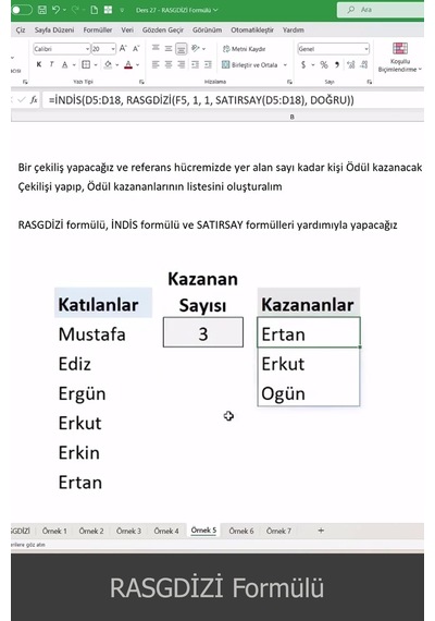 Excel Yeni Formüller İleri Seviye Video Ders Eğitim Seti