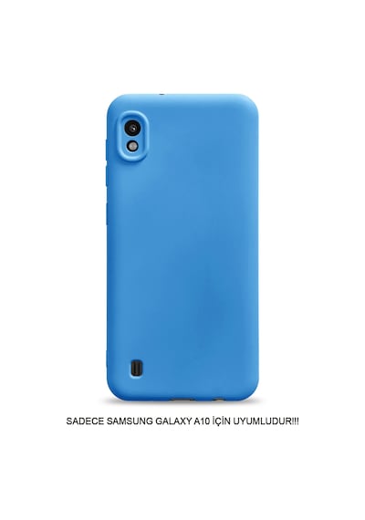 Samsung Galaxy A10 Uyumlu Kamera Korumalı Darbeye Dayanıklı Renk Atmayan Fab Silikon Kılıf Mavi