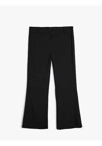 Koton Standart Bel Bol Paça Kumaş Pantolon Siyah 5wak40218pw Siyah Koton Standart Bel Bol Paça Kumaş Pantolon Siyah 5wak40218pw Siyah