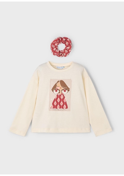 Mayoral Kız Çocuk Saç Bantlı Sweatshirt KREM