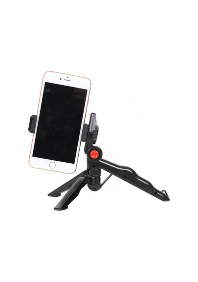 Ayex Ax-mt10 Masaüstü Mini Tripod + Telefon Tutucu, 1/4 Vida Uyumlu, 120 Eğim Ayarlı, Katlanabilir Kompakt Tasarım