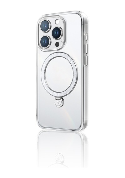 Apple Uyumlu iPhone 15 Pro Max Kılıf Magsafe Şarj Özellikli Standlı Pynana Dancing Streamer Serisi Kapak Beyaz
