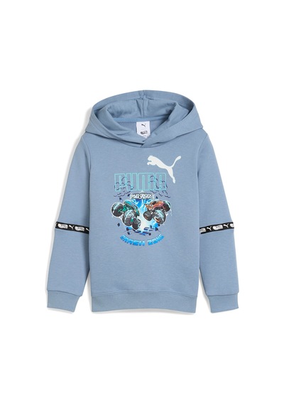 Puma Hot Wheels Çocuk Mavi Kapüşonlu Sweatshirt Mavi