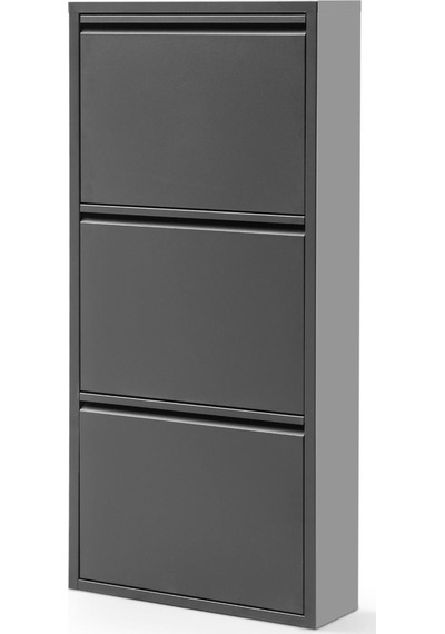 Gowoll 3 Raflı Metal Ayakkabılık Siyah Ayakkabı Rafı Metal Ayakkabı Dolabı