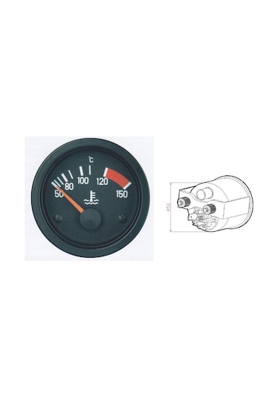 Isı Hararet Göstergesi 24v Ø 52mm 50/150 C Derece 113341a Ölçüsan