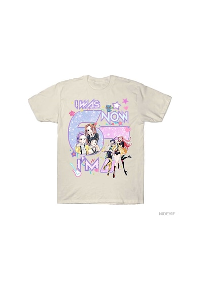 Flood Of Style Ben 6'tım Şimdi 7'im T-shirt Erkekler Kadınlar İçin %100 Pamuklu Tişörtler Kısa Kollu Üstler Bej