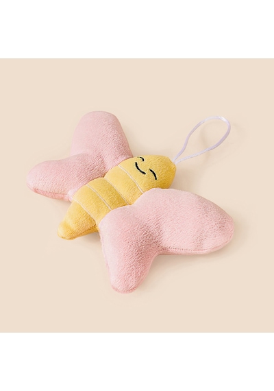 Soft Kelebek Figürlü Yumuşak Süs - Pembe - 16x12 Cm Çok Renkli