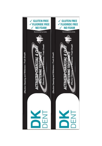Dermokil DK Dent Aktif Karbon & Kil Beyazlatıcı Diş Macunu 2 x 75 ML