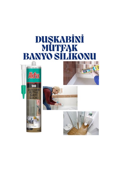 100d Şeffaf Duşakabin Silikonu 280 Gr - Küf Tutmaz Mastik-kararmayan Silikon