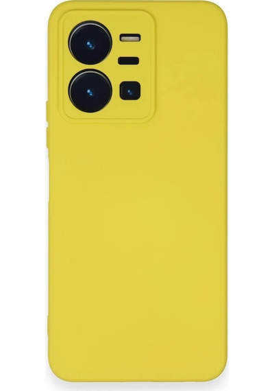 Newface - 91 - Vivo Y35 Kılıf Nano İçi Kadife Silikon - Aconcept - - Sarı