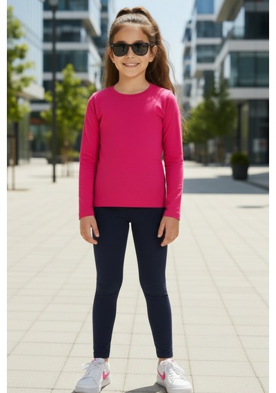 Kiagu Fuşya Basic Uzun Kol T-shirt- Terletmeyen Esnek Kumaş Pamuklu Mevsimlik Fujya Uzunkol Kız Çocuk Tsort Çok Renkli Kiagu Fuşya Basic Uzun Kol T-shirt- Terletmeyen Esnek Kumaş Pamuklu Mevsimlik Fujya Uzunkol Kız Çocuk Tsort Çok Renkli