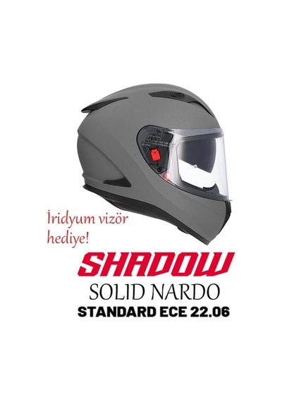 Shıro Shadow Fullface  3050 Sh-605Sv Sun Vizör (Gözlüklü) Motosiklet Kaskı Mat Nardo
