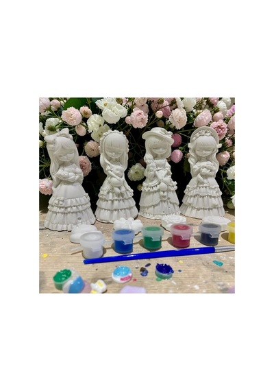 Prenses Taş Boyama Seti 4 Adet Xxl Boy 13 Cm / 4 Çiçek 3,5 Cm - Aile, Çocuk, Yetişkin Etkinlik