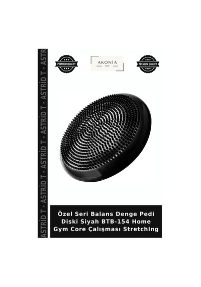 Özel Seri Balans Denge Pedi Diski Siyah Btb-154 Home Gym Core Çalışması Stretching