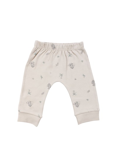 Bebegen Unisex Bej Koala Desenli Organik Üçlü Pijama Takımı Çok Renkli