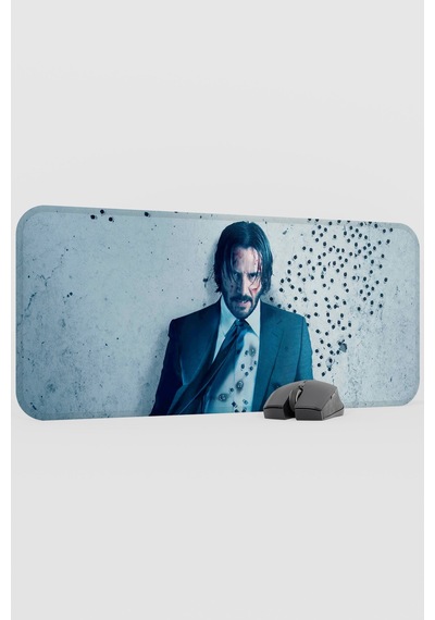 John Wick V4 70x30 Xl Gaming Kauçuk Kaymaz Taban Mouse Pad Fare Altlığı