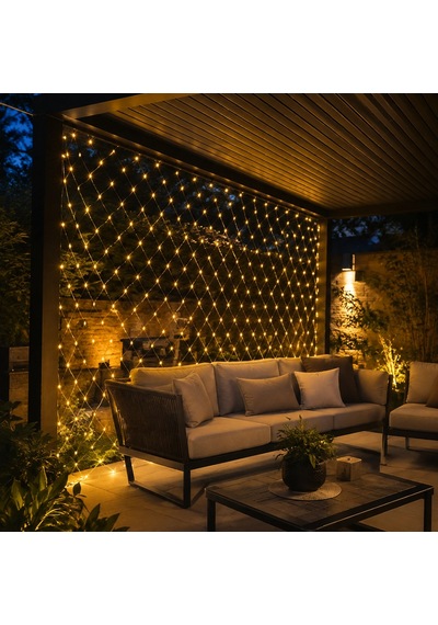 3x3 Metre Gün Işığı Ağ Led Dekoratif Aydınlatma Bahçe, Balkon Ve Organizasyon Kullanımı