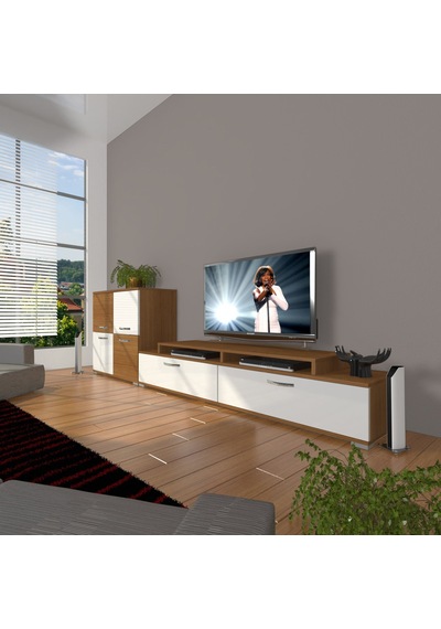 Decoraktiv Ekoflex On Slm Tv Ünitesi Tv Sehpası Ceviz - Beyaz