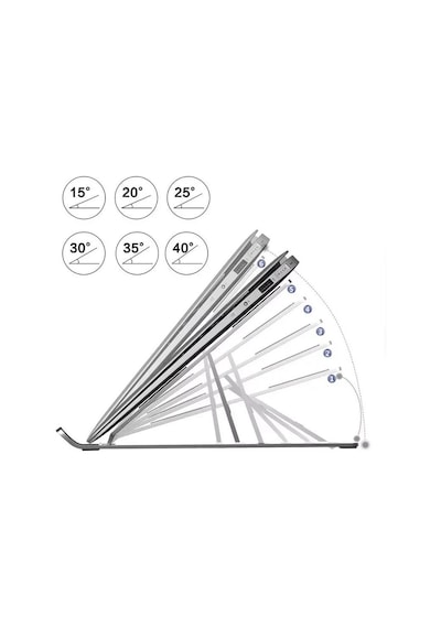 PrimeX ADS-AL05 Alüminyum Ayarlı Laptop Apple Uyumlu MacBook Notebook Yükseltici Tutucu Stand