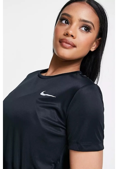 Nike Miler Dri Fit Tee Sırt Hava Panelli Koşu Spor Antrenman Tişörtü Siyah
