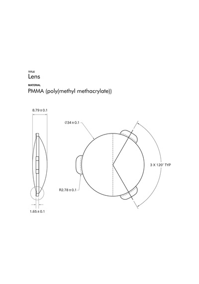 Bikonveks Lens Seti, Cam Lens Bi-konveks 34 Mm Çap 45 Mm Konsantrasyon Uzaklığı Lens Kendin Yap Google Karton Vr İç Diğer