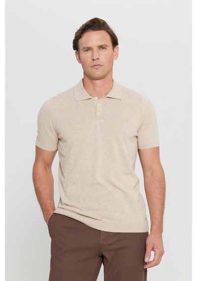 AC&Co / Altınyıldız Classics Erkek Bej Pamuklu Keten Standart Fit Normal Kesim Polo Yaka Triko Tişört Bej AC&Co / Altınyıldız Classics Erkek Bej Pamuklu Keten Standart Fit Normal Kesim Polo Yaka Triko Tişört Bej