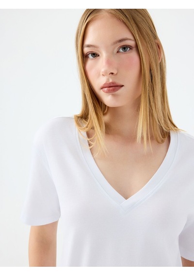 LOFT Regular Fit Kadın Tshirt K.kol Lf2038952 Q1.v1 Beyaz