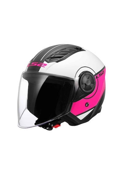Ls2 Airflow Cover Açık Motosiklet Kaskı Beyaz - Pembe