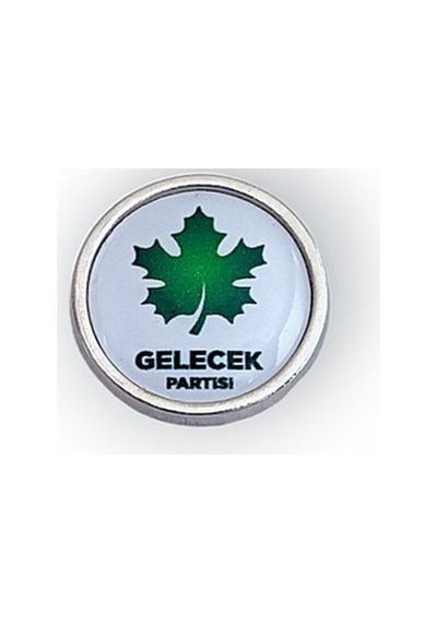 Yörük Tasarım Gelecek Partisi Damla Mineli Yaka Rozeti Gümüş