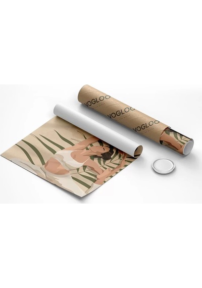 Çerçevesiz Poster Palmelerin Arasında Yoga