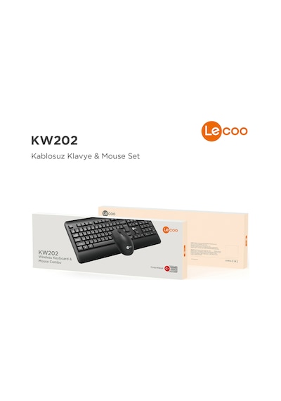 Lecoo KW202 Kablosuz Türkçe Q Klavye & Mouse Set