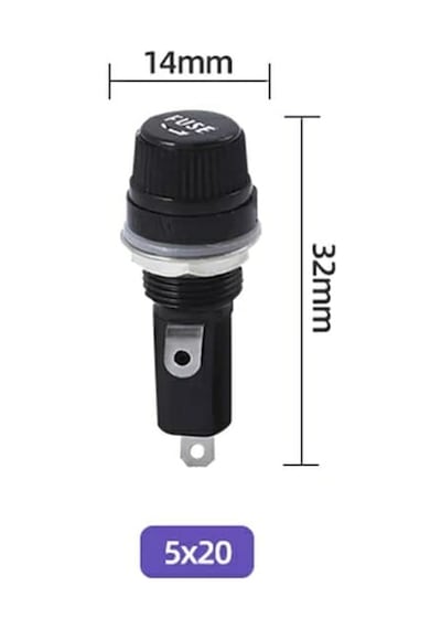 Mr-235 Fuse Küçük Cam Sigorta Yuvası 5x20mm 12mm