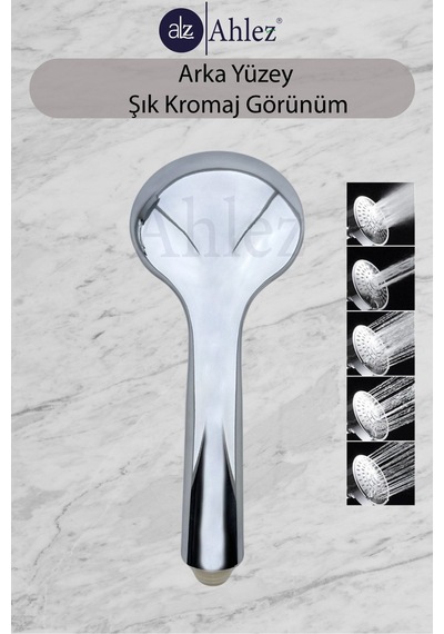 Solid 5 Fonksiyonlu Duş Başlığı + Pvc Duş Hortumu + Mafsal Duş Takımı Duş Seti Duş Seti Plastik Tr İ Renkli