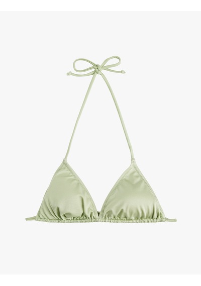 Koton Boyundan Bağlamalı Üçgen Bikini Üstü Yeşil 6sak10014mm