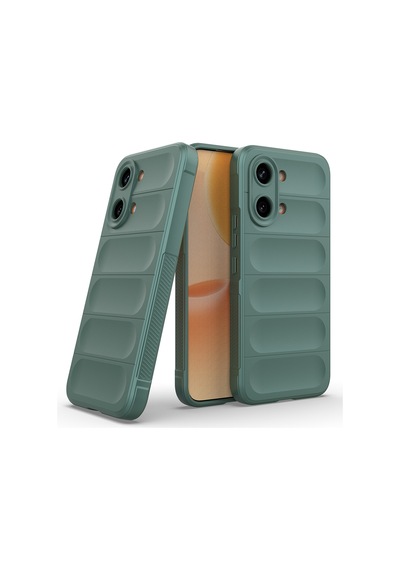 Xiaomi Poco X8 Pro Max Uyumlu Kılıf Esnek Tpu Oyuklu Arka Yüzey Tasarımlı Silikon Kapak Koyu Yeşil