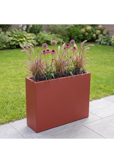 Zenith 80x20x60 Cm Metal Dikdörtgen Saksılık - İç Ve Dış Mekan Modern Saksı Kiremit Diğer