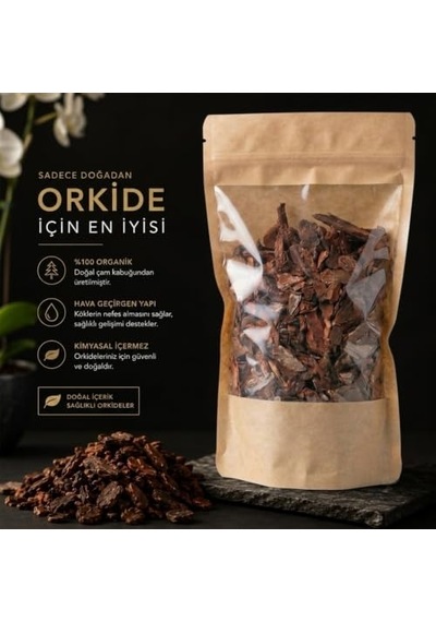 Zevli Premium Organik Orkide Toprağı 1 Lt%100 Doğal Çam Kabuğu Orkide Severlere Özel 0,250